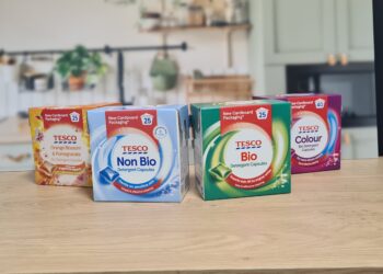 Tesco ditches plastic laundry pod tubs in favour of recyclable cardboard packs