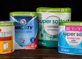Sainsbury’s makes biggest packaging reduction so far on toilet and kitchen rolls