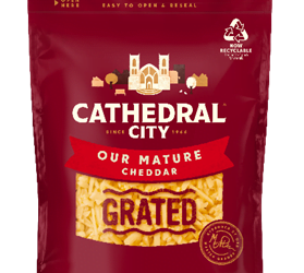 Amcor and Saputo Dairy UK announce award-win for Cathedral City’s recycle-ready grated cheese packaging
