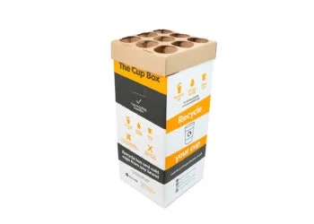 Smurfit Kappa: sustainable cardboard cup holder bin solution for trailblazers, Valpak