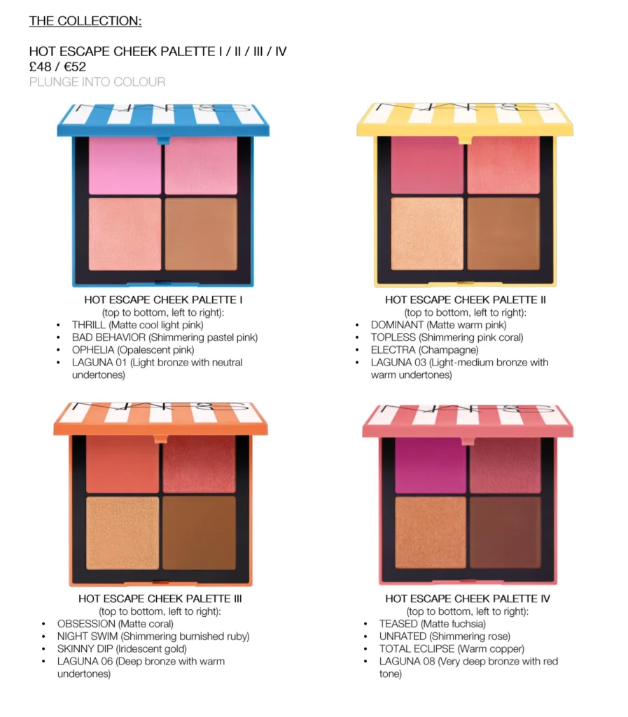 NARS launches Hot Escape - a limited edition collection for cheeks