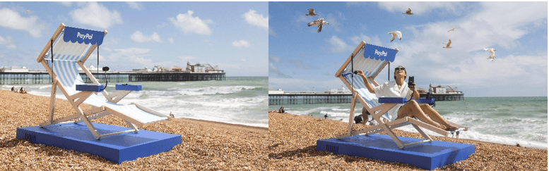 PayPal unveils futuristic deck chair