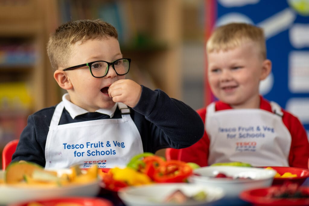Tesco doubles size of its Free Fruit & Veg for Schools programme, as new research finds most children fall short of their five-a-day