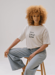 Low-rise jeans and giant shoulder pads