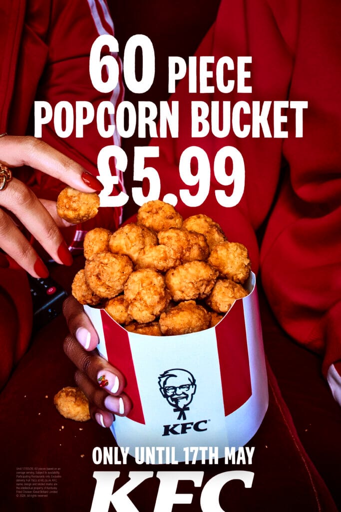 KFC launches mega 60-piece Popcorn Chicken Bucket for £5.99