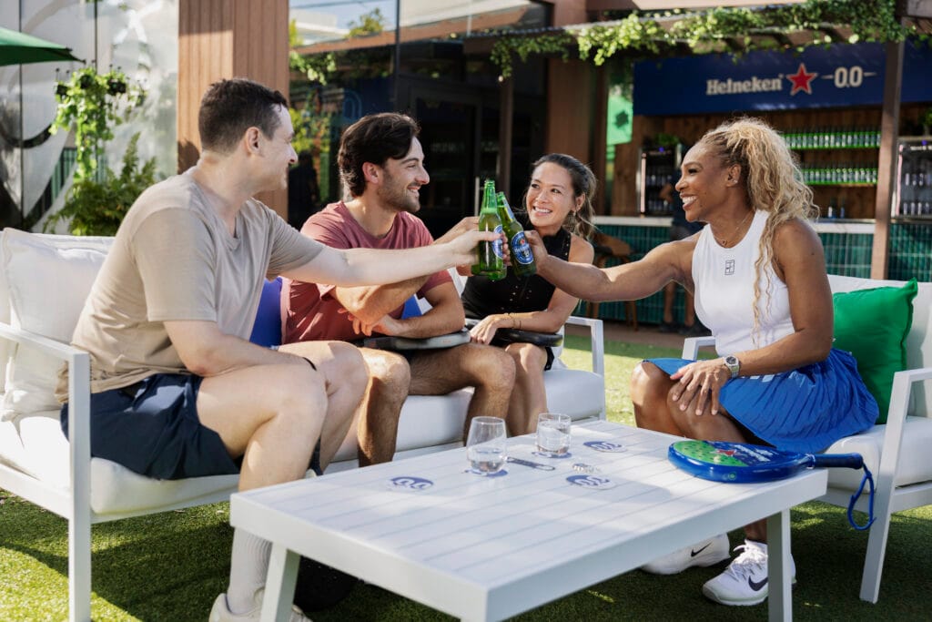 Tennis legend Serena Williams makes surprise return to the court with Heineken® 0.0