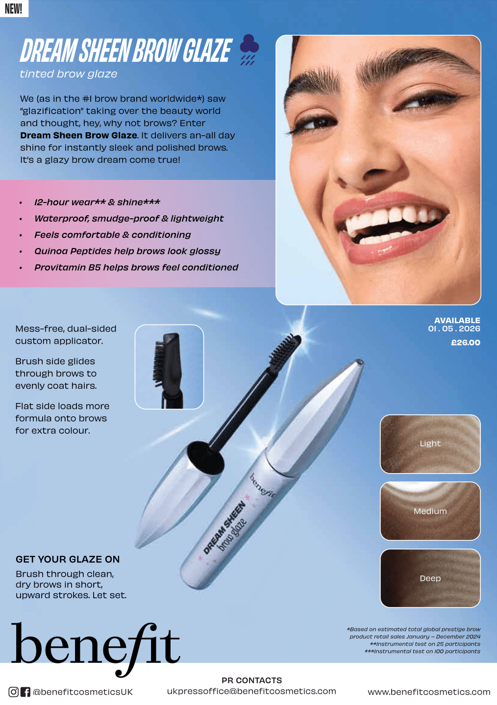 Benefit introduces Dream Sheen Brow Glaze