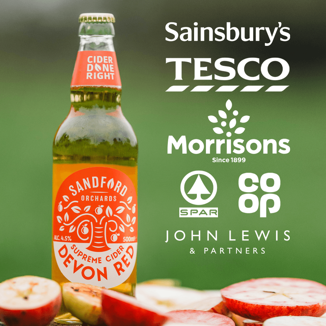 Sandford Orchards secures listing for award-winning Devon Red Cider in Sainsbury’s across South West