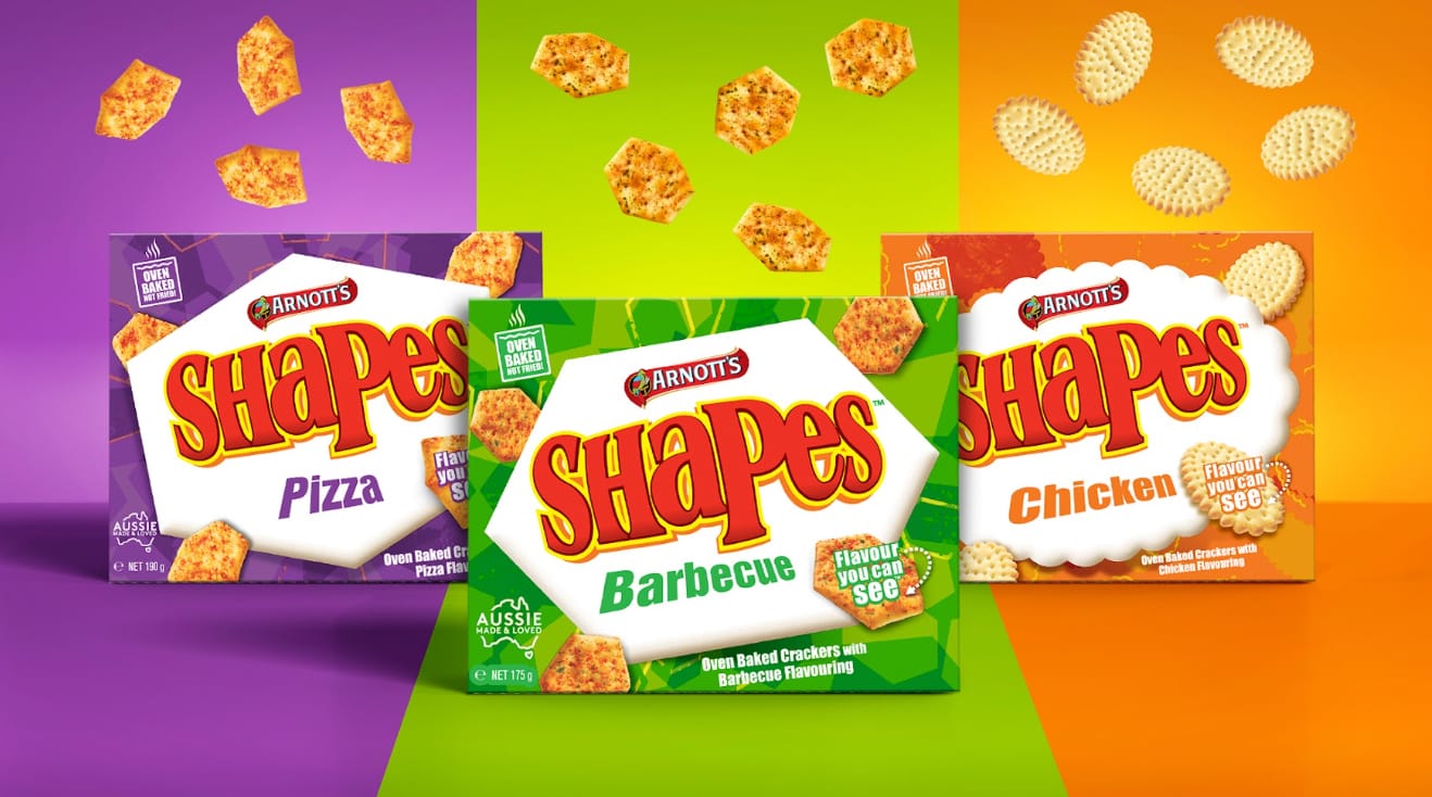 Arnott’s Shapes, one of Australia’s favourite snacks, now available at Waitrose, Morrisons and Ocado